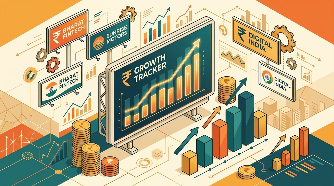 Isometric infographic of IPL advertising revenue with a stadium screen, brand billboards and rising rupee charts