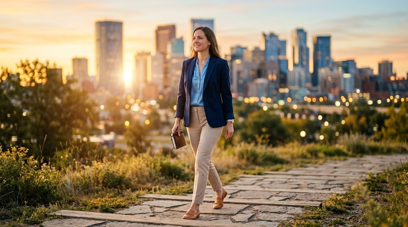 Confident beginner taking the first step into investing in US stocks with a long-term mindset
