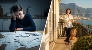 A person's journey from financial stress to becoming rich by 40 through smart habits
